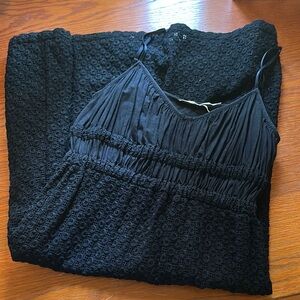 Max Studio Black Spaghetti Strap Midi Sundress